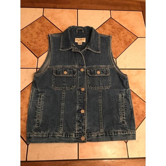 Eddie bauer Denim Vest with pockets - Picture 1 of 9